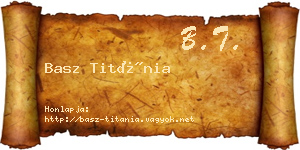 Basz Titánia névjegykártya